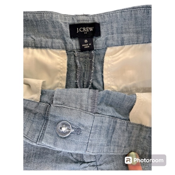 J. Crew chambray shorts with scalloped hem size 8 - Picture 7 of 8